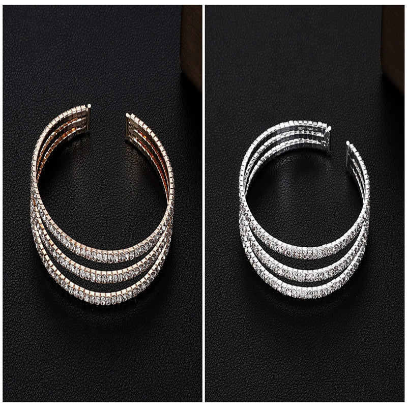 Bridal Accessories Temperament Full Diamond Elastic Bracelet