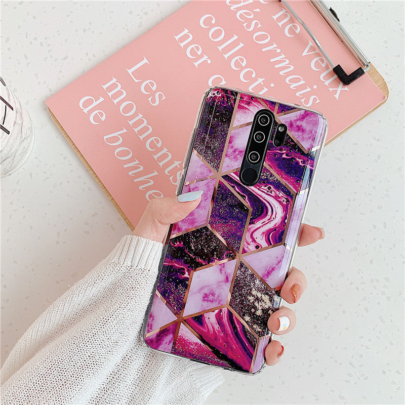 Plating Splice Marble Phone Cases