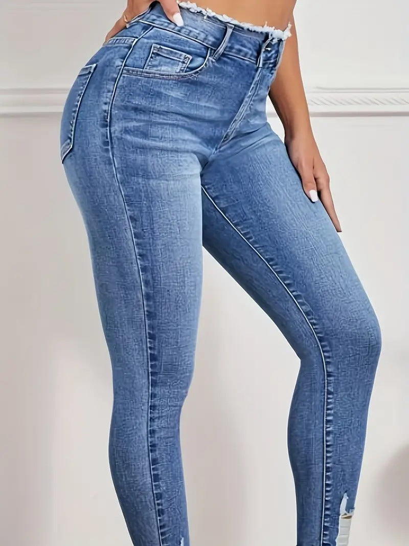 Skinny Slimming High Waist Denim Women's Pants