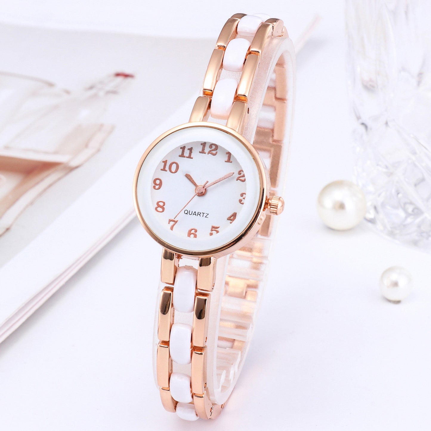 Women's Fashion Simple Diamond-set Bracelet Watch